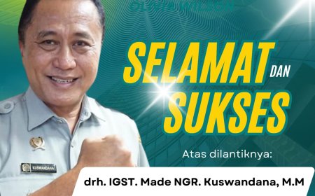 Selamat dan Sukses Atas dilantiknya drh. IGST. Made NGR. Kuswandana, M.M Sebagai Kepala Pusat Penyuluhan Pertanian.