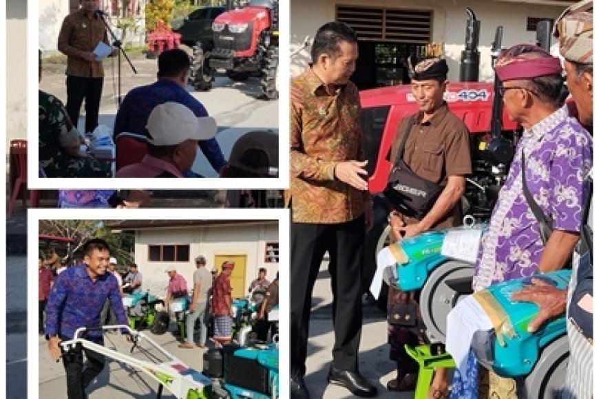 Modernisasi Dikebut, Petani Jembrana Dapat Traktor