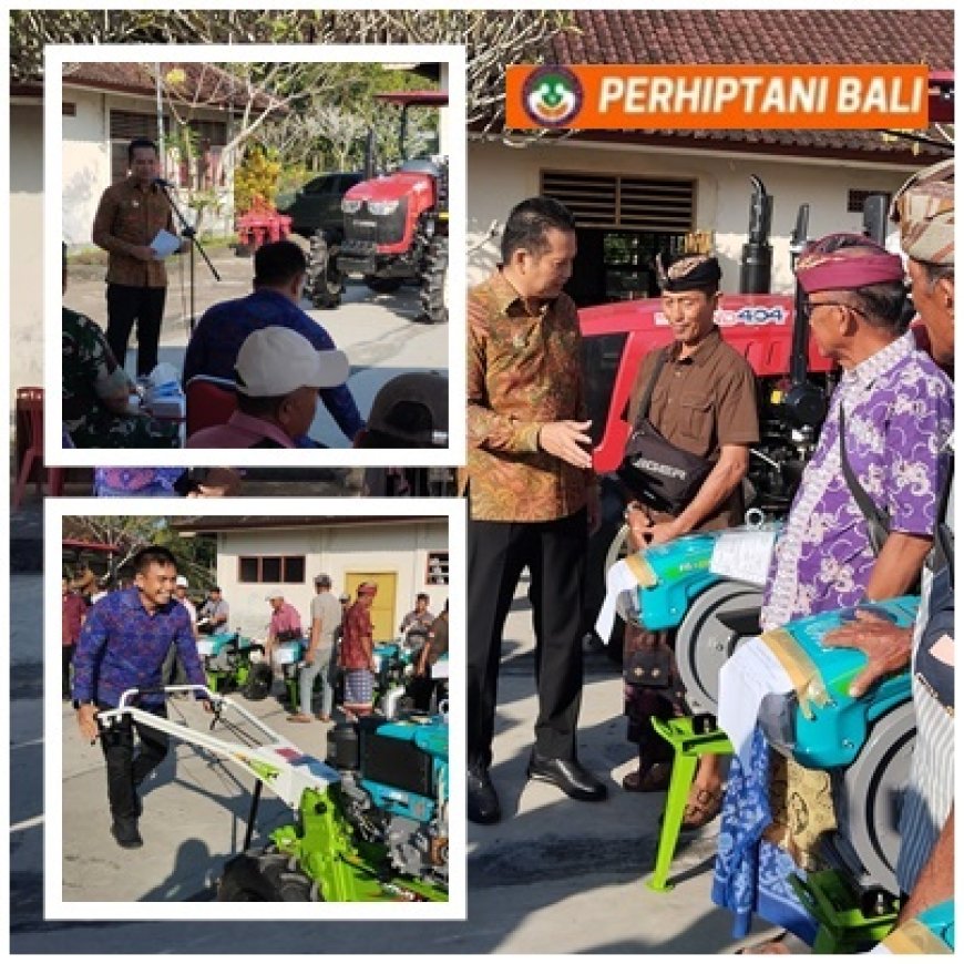 Modernisasi Dikebut, Petani Jembrana Dapat Traktor