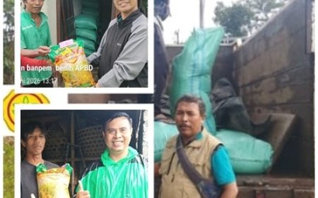 Diterjang Hujan, Penyuluh Gianyar Pastikan Bantuan Sampai ke Tangan Petani