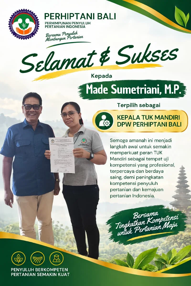 Made Sumetriani Pimpin TUK Perhiptani Bali